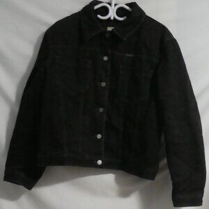 CALVIN KLEIN JEANS | xl - extra large | Black Button-Up Closure Denim Jacket